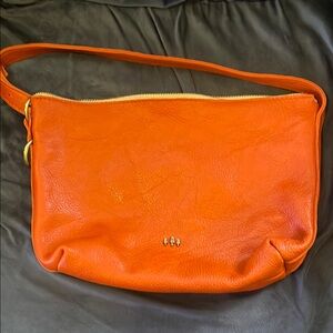 Orange Portland Leather Shoulder Bag, NWOT